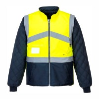 CASACO BICOLOR REVERSÍVEL AZUL/AMARELO AV S769